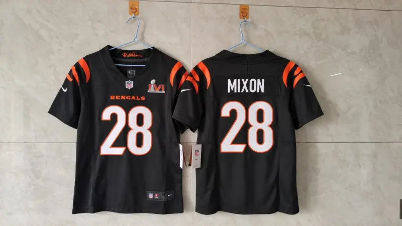 Cincinnati Bengals Joe Mixon Super Bowl Black Jersey
