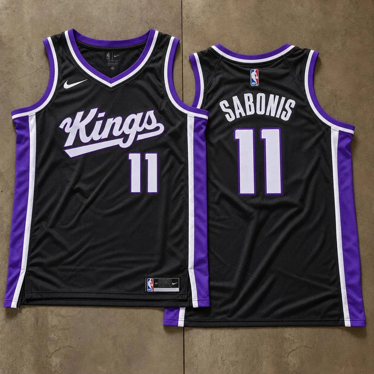 Sacramento Kings Domantas Sabonis Black Jersey