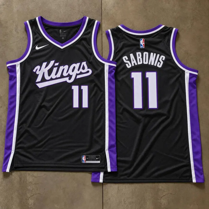 Sacramento Kings Domantas Sabonis Black Jersey