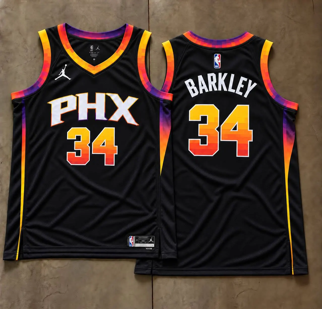 Phoenix Suns Charles Barkley Black PHX Jersey