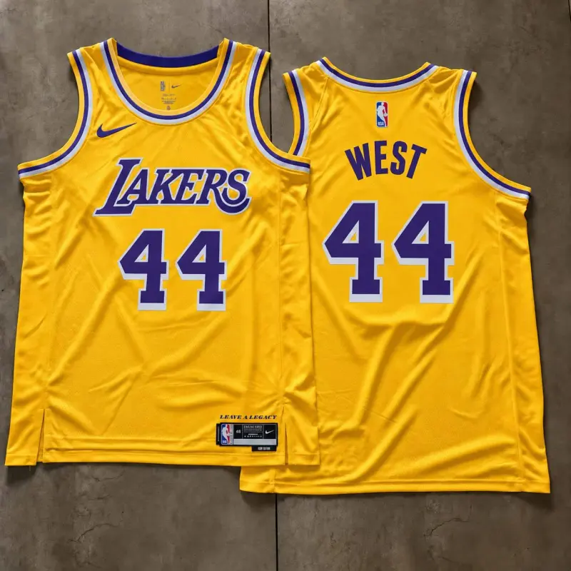 Los Angeles Lakers Jerry West Gold Jersey