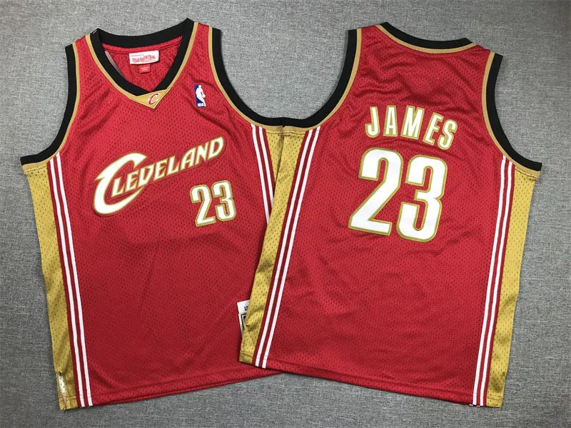 CLEVELAND CAVALIERS LEBRON JAMES RED VINTAGE JERSEY