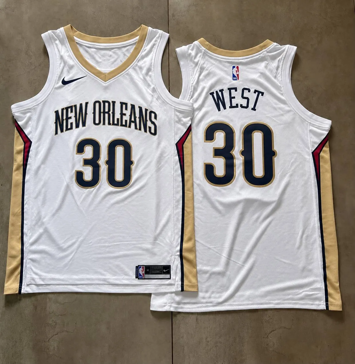 New Orleans Pelicans David West White Jersey