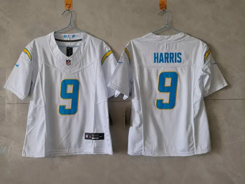 LOS ANGELES CHARGERS TRE HARRIS WHITE JERSEY