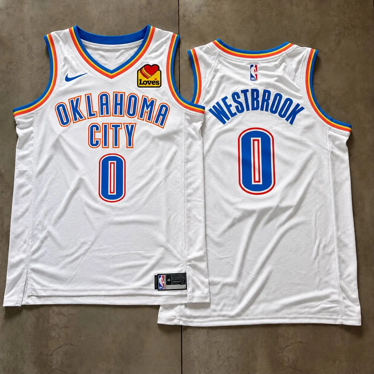 Oklahoma City Thunder Russell Westbrook White Jersey