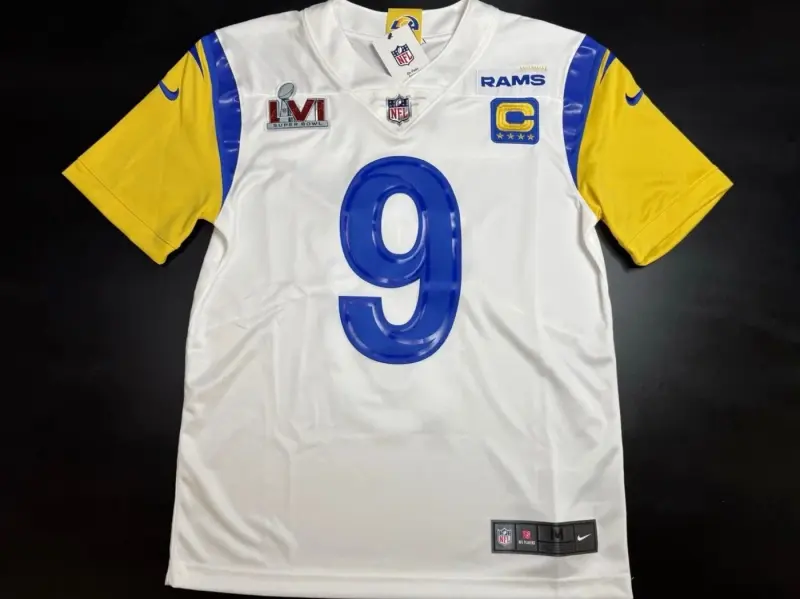 Los Angeles Rams Matthew Stafford White Jersey Super Bowl