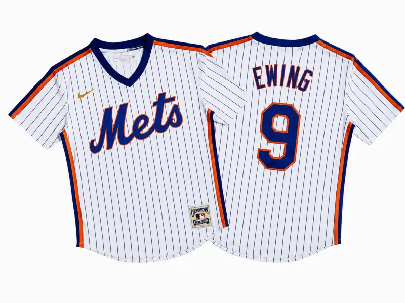NEW YORK METS PATRICK EWING WHITE VINTAGE JERSEY