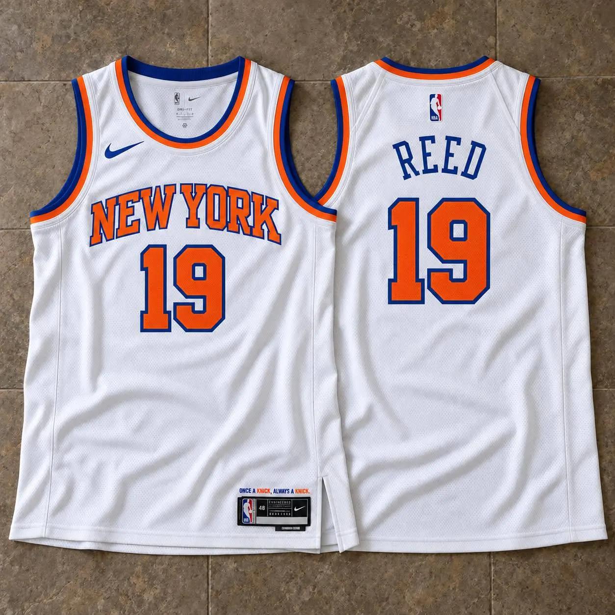 New York Knicks Willis Reed White Jersey