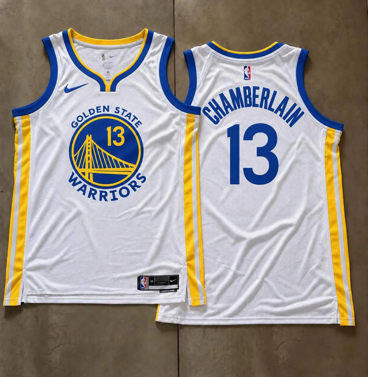 Golden State Warriors Wilt Chamberlain White Jersey