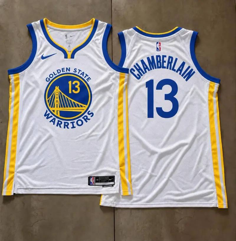 Golden State Warriors Wilt Chamberlain White Jersey