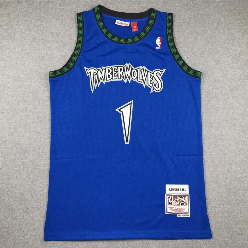 MINNESOTA TIMBERWOLVES LAMELO BALL BLUE VINTAGE JERSEY
