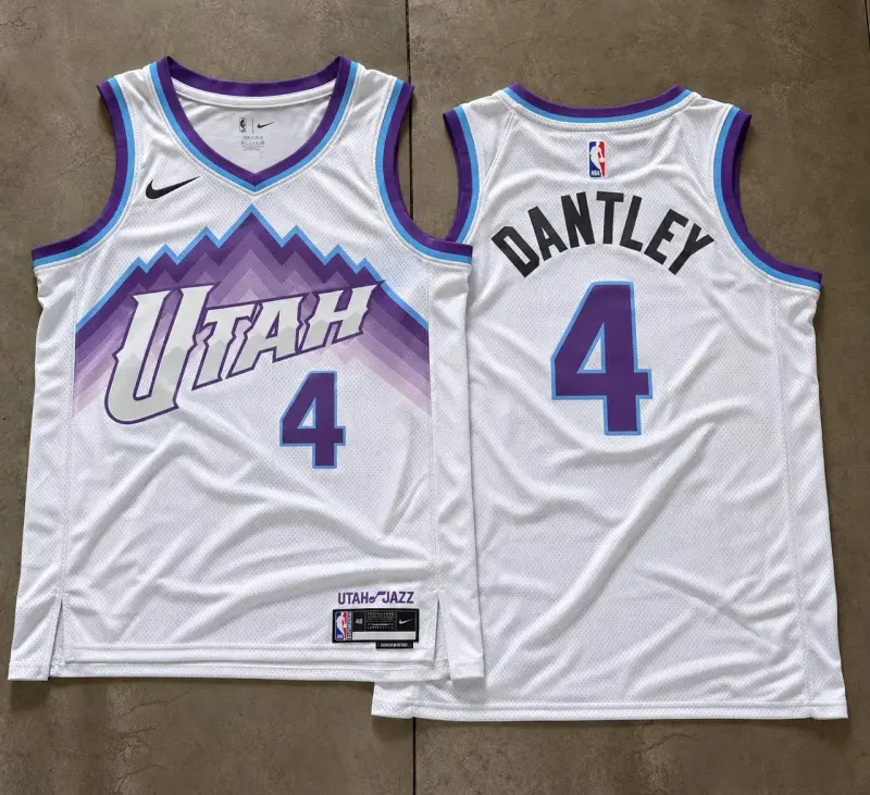 Utah Jazz Adrian Dantley White Mountain Jersey