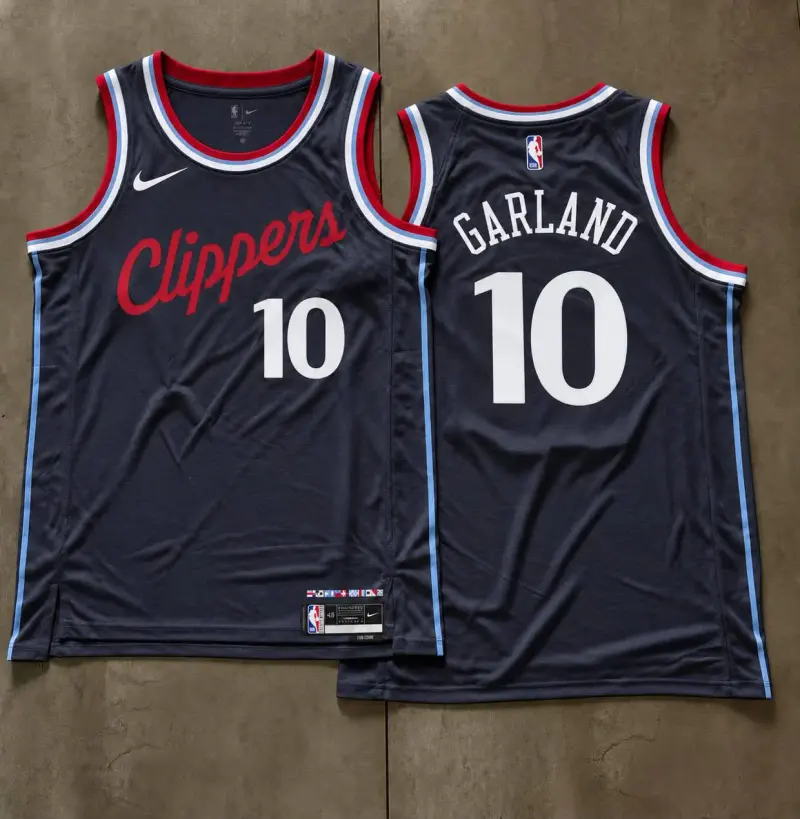 Los Angeles Clippers Darius Garland Navy Jersey