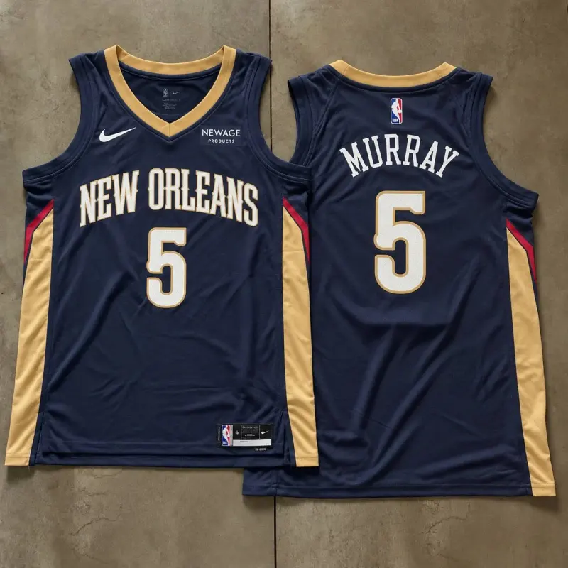 New Orleans Pelicans Dejounte Murray Navy Jersey