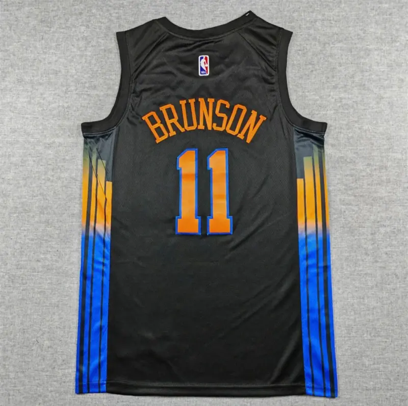 Jalen Brunson Black Gradient New York Knicks Jersey