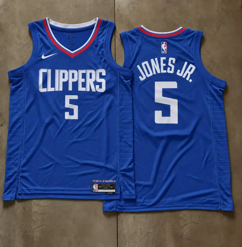 Los Angeles Clippers Derrick Jones Jr. Blue Jersey