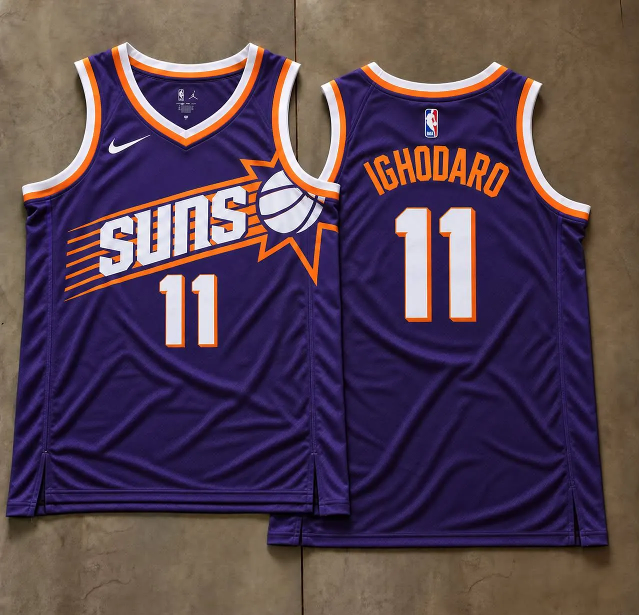 Phoenix Suns Oso Ighodaro Purple Sunburst Jersey