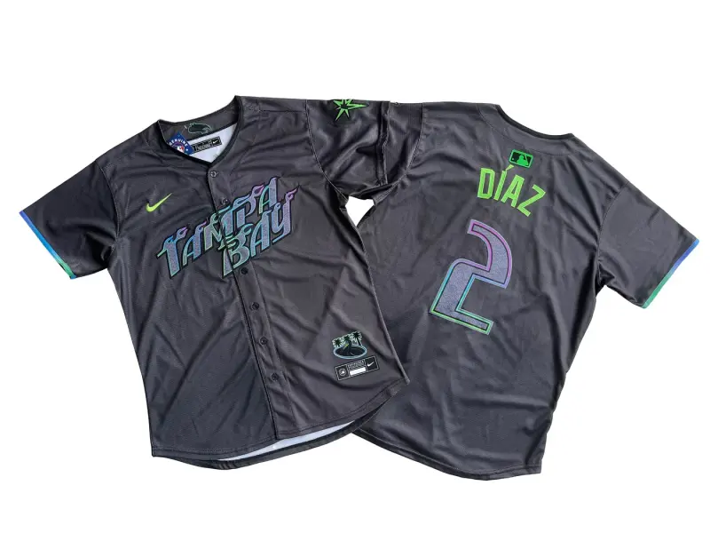 TAMPA BAY RAYS YANDY DIAZ BLACK JERSEY