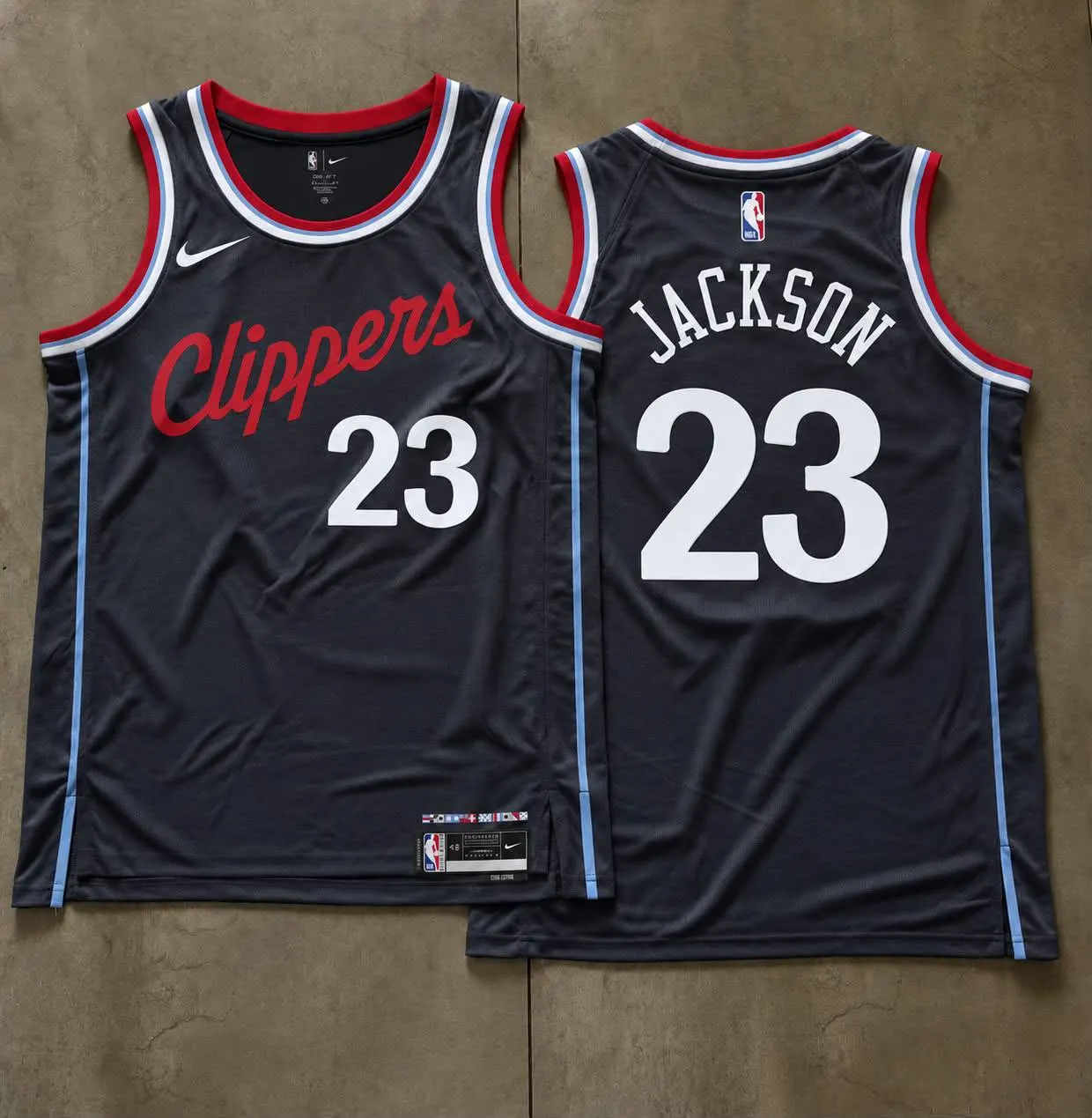 Los Angeles Clippers Isaiah Jackson Navy Jersey