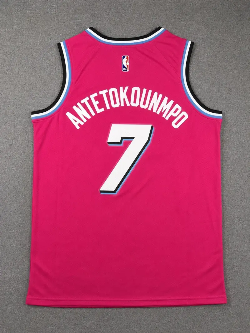 MIAMI HEAT GIANNIS ANTETOKOUNMPO PINK JERSEY