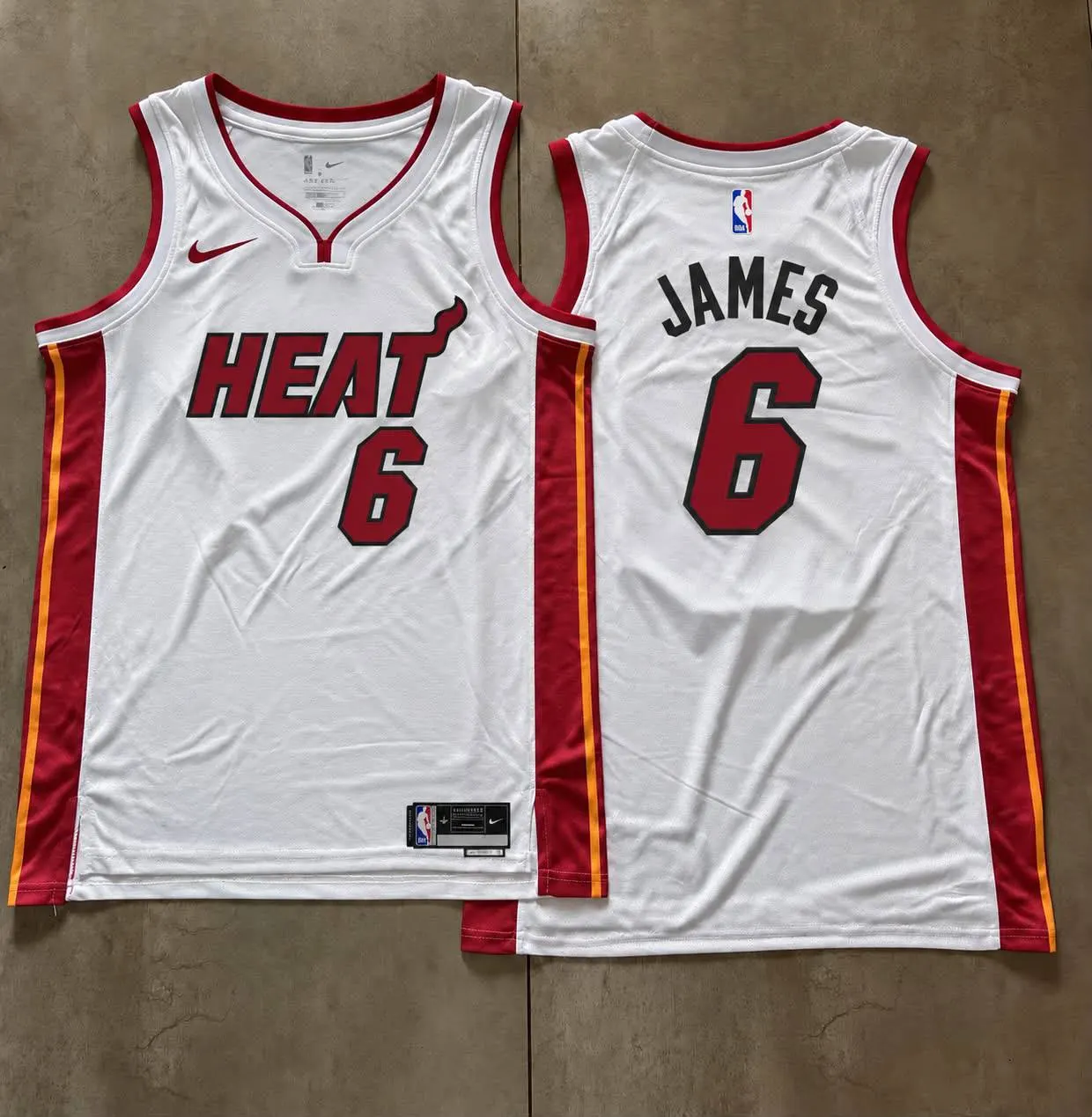 Miami Heat LeBron James White Jersey