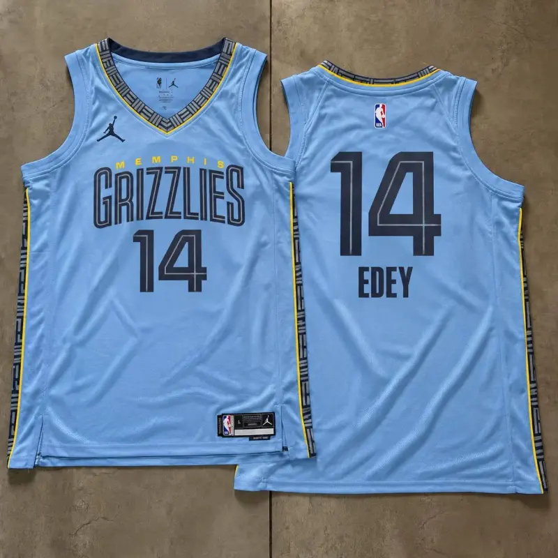 Memphis Grizzlies Zach Edey Light Blue Jersey
