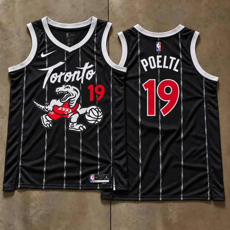 Toronto Raptors Jakob Poeltl Black Toronto Jersey