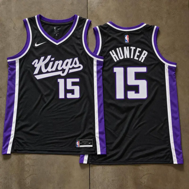 Sacramento Kings De'Andre Hunter Black Jersey