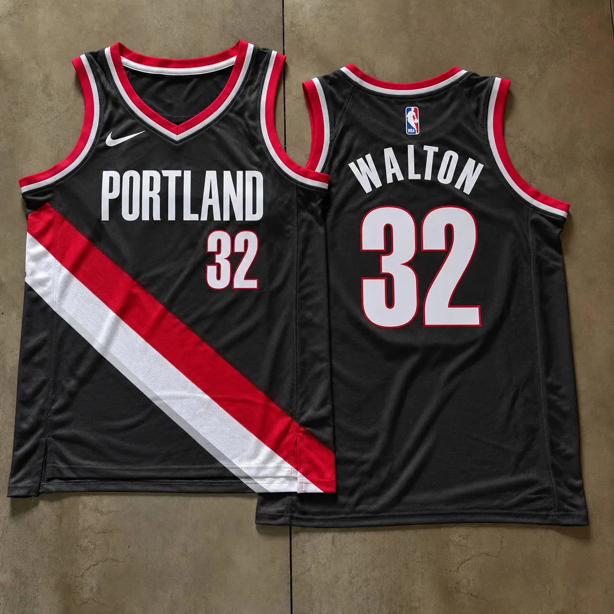 Portland Trail Blazers Bill Walton Black Jersey