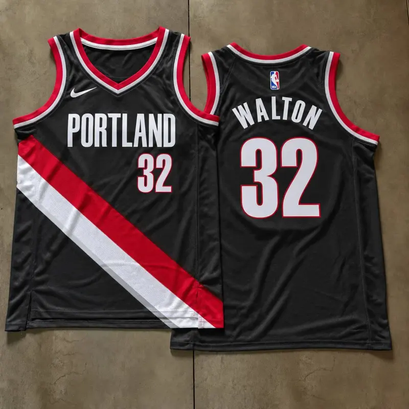 Portland Trail Blazers Bill Walton Black Jersey