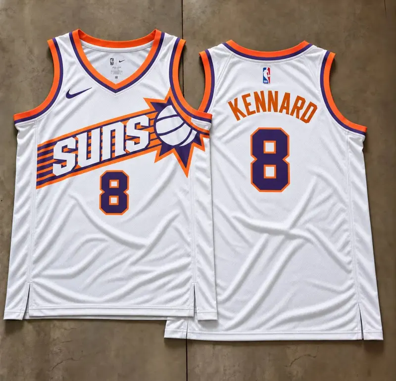 Phoenix Suns Luke Kennard White Sunburst Jersey