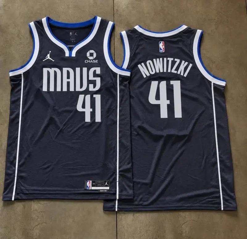 Dallas Mavericks Dirk Nowitzki Navy Jersey