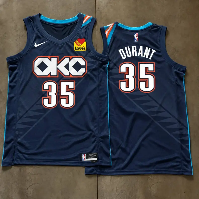 Oklahoma City Thunder Kevin Durant Navy Jersey