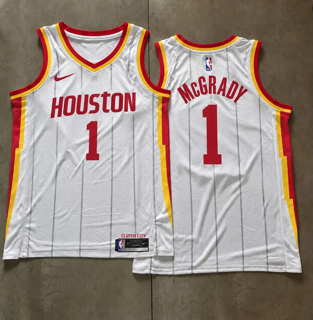Houston Rockets Tracy McGrady White Pinstripe Jersey