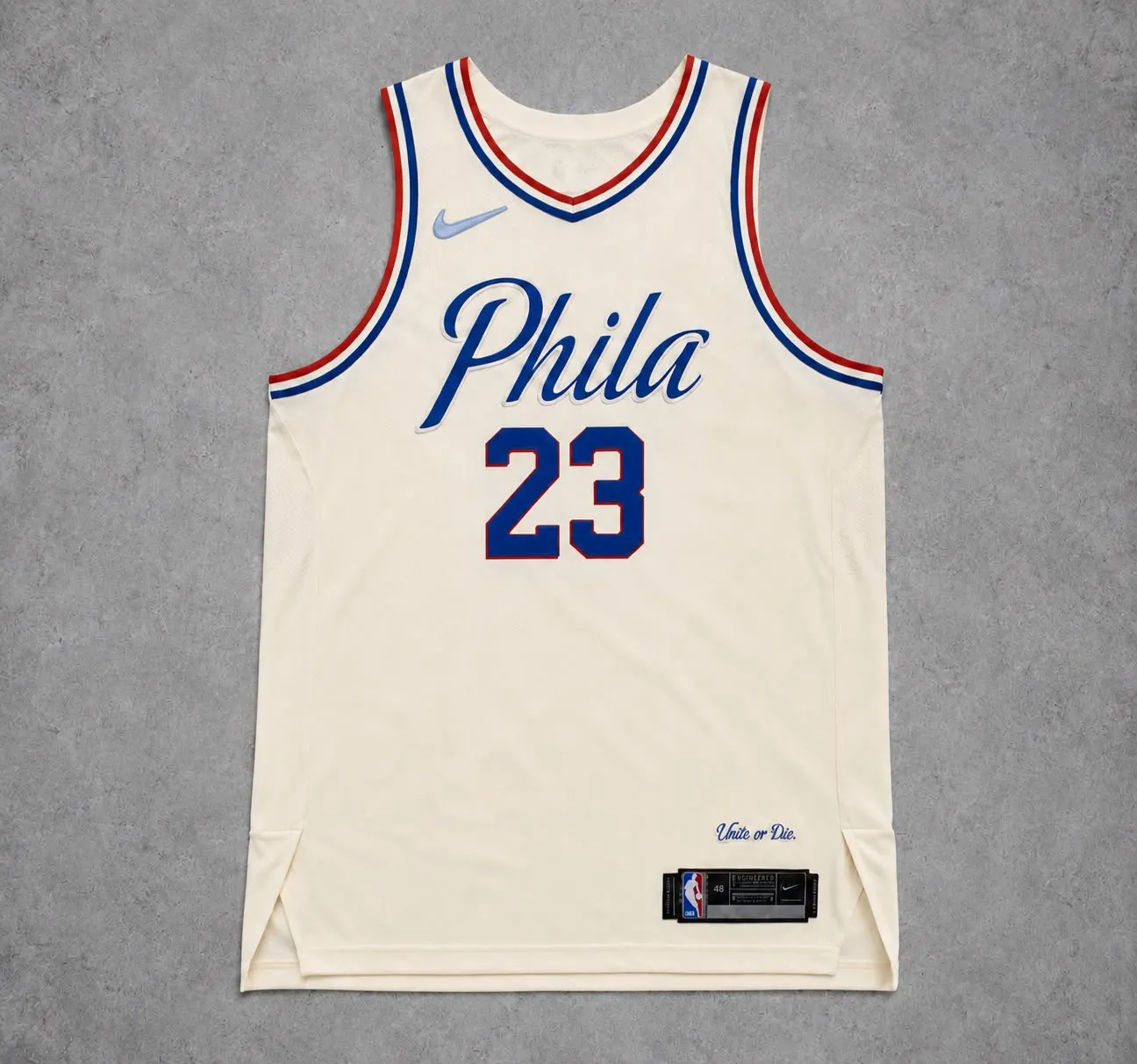PHILADELPHIA 76ERS LEBRON JAMES CREAMSICLE JERSEY