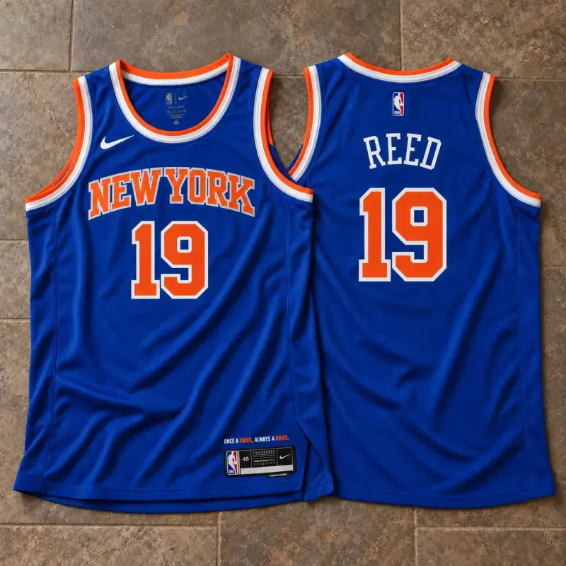 New York Knicks Willis Reed Blue Jersey