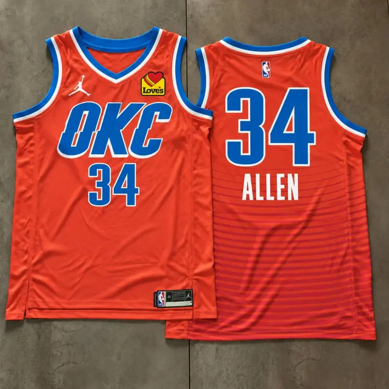 Oklahoma City Thunder Ray Allen Orange Jersey