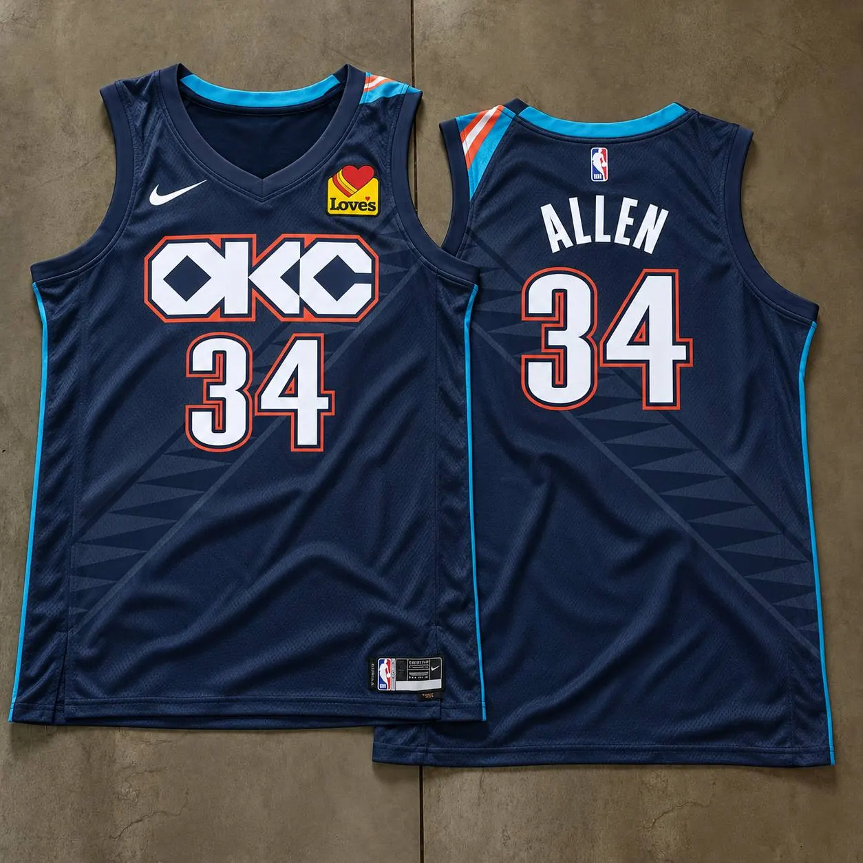 Oklahoma City Thunder Ray Allen Navy Jersey