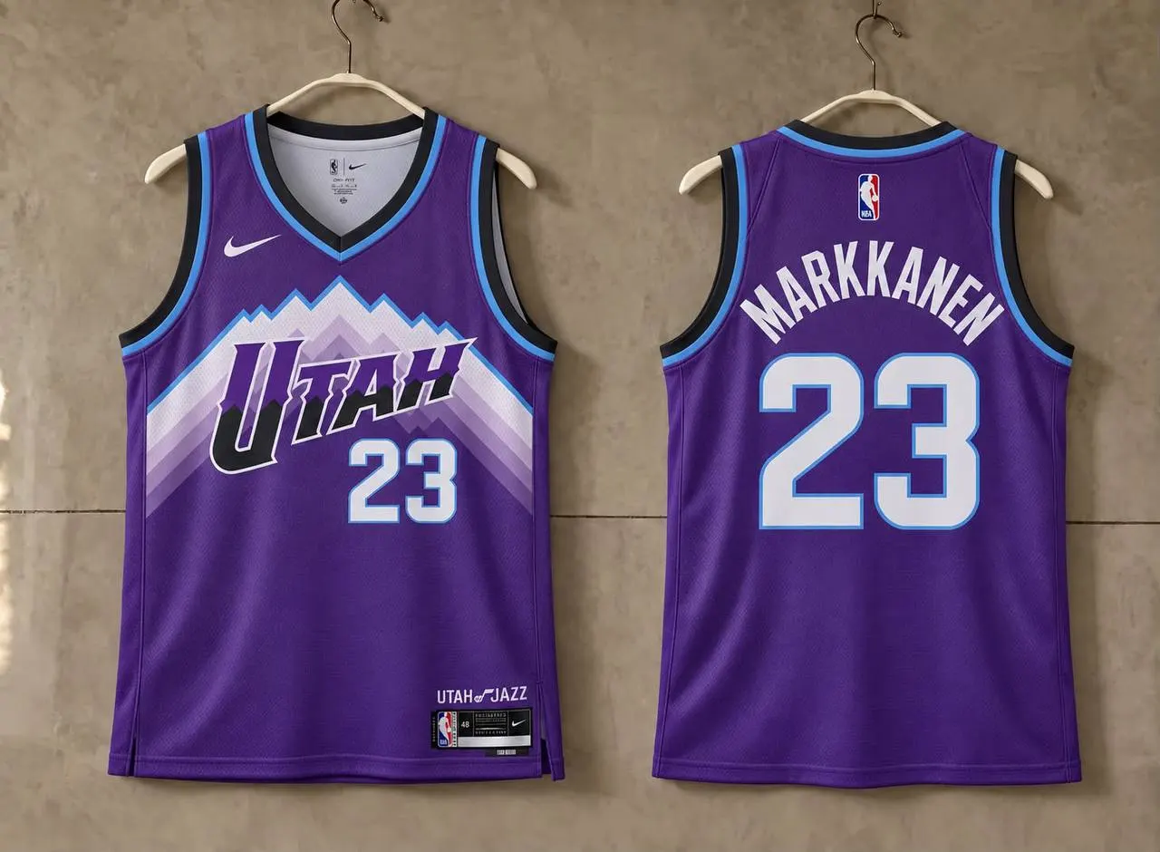 Utah Jazz Lauri Markkanen Purple Mountain Jersey