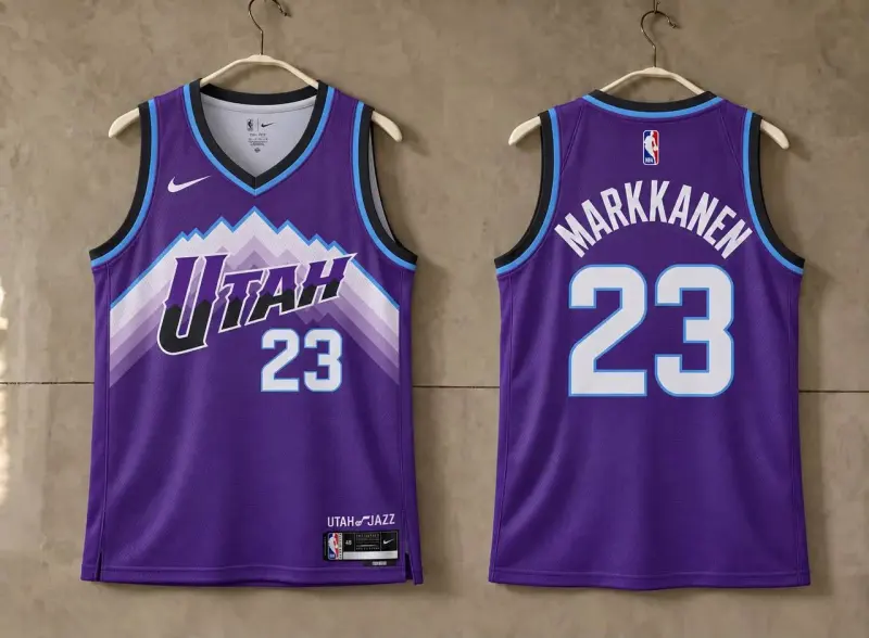 Utah Jazz Lauri Markkanen Purple Mountain Jersey