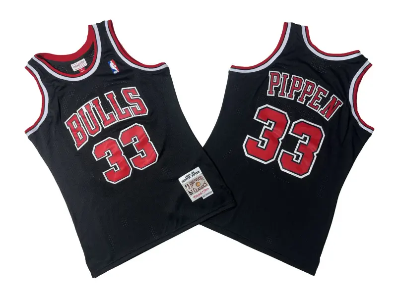 CHICAGO BULLS SCOTTIE PIPPEN BLACK VINTAGE JERSEY