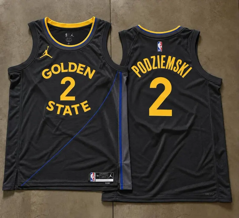 Golden State Warriors Brandin Podziemski Black Jersey