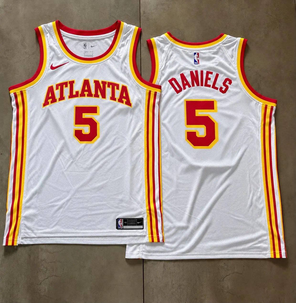 Atlanta Hawks Dyson Daniels White Jersey