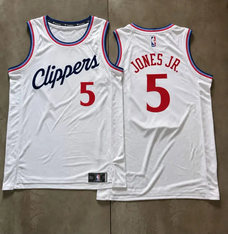 Los Angeles Clippers Derrick Jones Jr. White Jersey