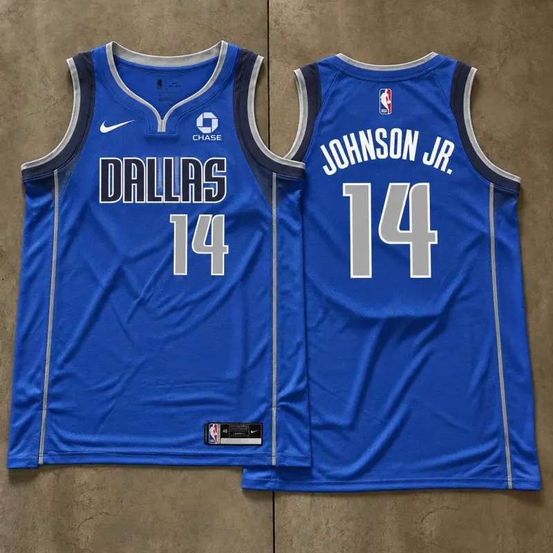 Dallas Mavericks Morez Johnson Jr. Royal Blue Jersey