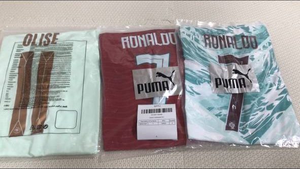 Cruxchristi warehouse: jerseys bagged and packed before shipping