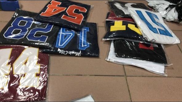 Cruxchristi warehouse: jerseys bagged and packed before shipping