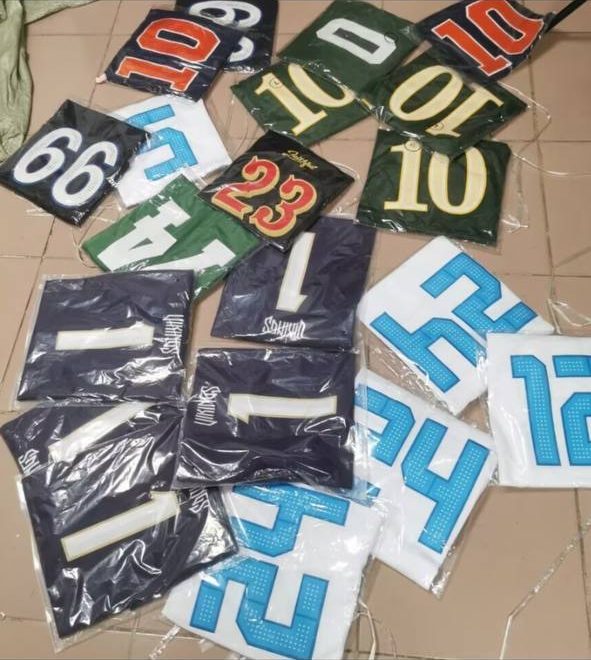 Cruxchristi warehouse: jerseys bagged and packed before shipping