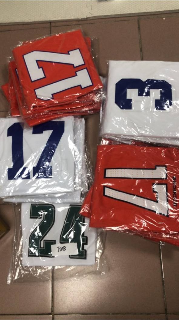Cruxchristi warehouse: jerseys bagged and packed before shipping