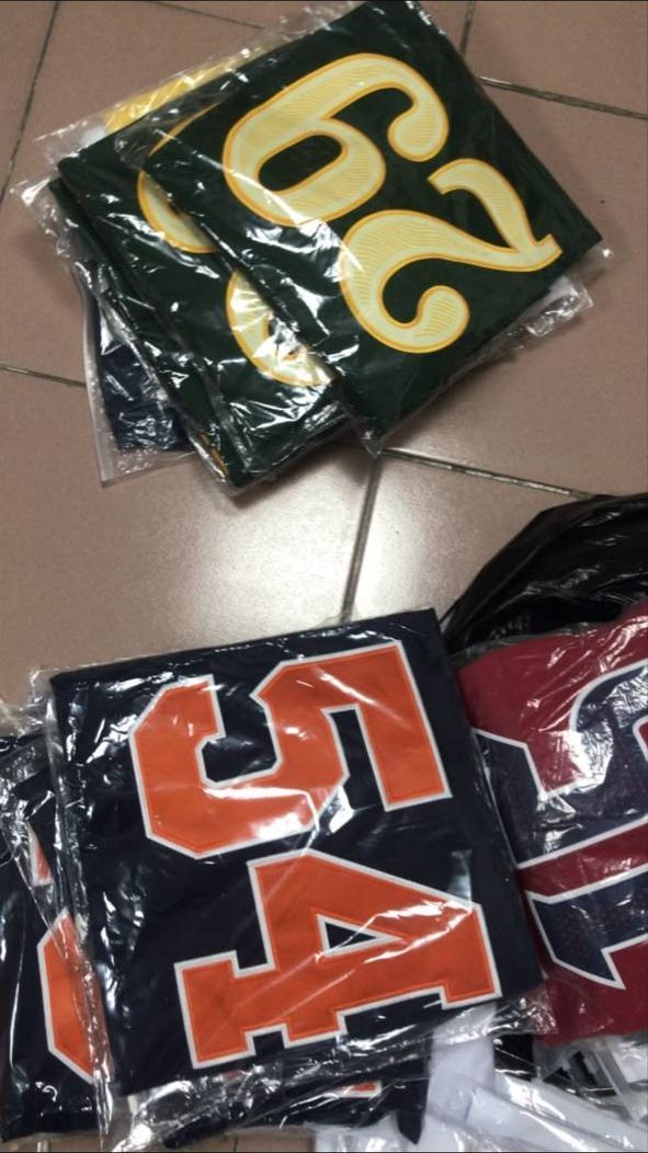 Cruxchristi warehouse: jerseys bagged and packed before shipping
